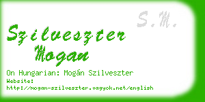 szilveszter mogan business card