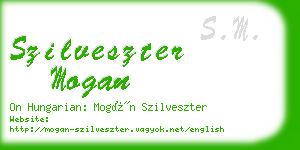 szilveszter mogan business card